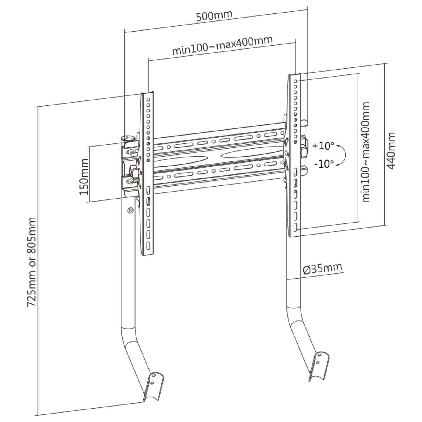 מתקן למסך Oplite Gt3 Monitor Mount