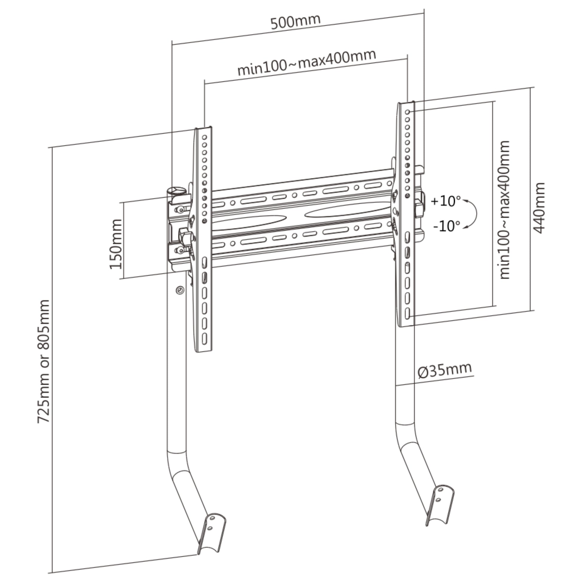 מתקן למסך Oplite Gt3 Monitor Mount