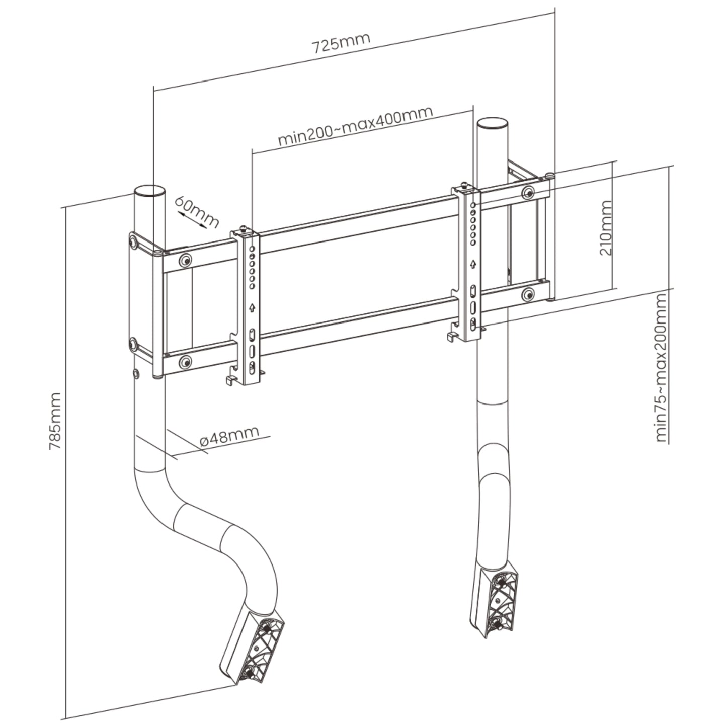 מעמד למסך Oplite GTR S8 Single Monitor Stand