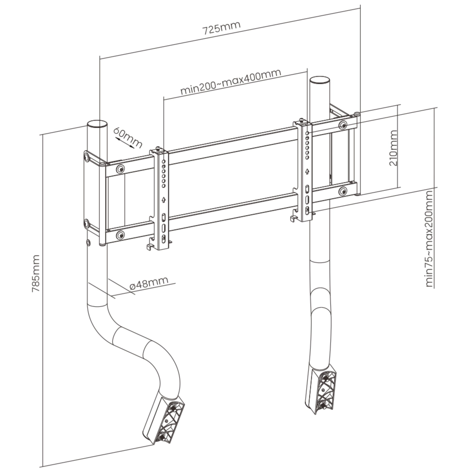 מעמד למסך Oplite GTR S8 Single Monitor Stand