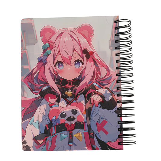 מחברת שורה כריכה PP ספירלה B5 Anima Girl