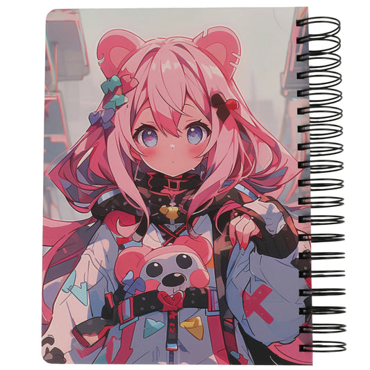 מחברת שורה כריכה PP ספירלה B5 Anime Girl