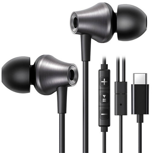 אוזניות סיליקון חוטיות עם מיקרופון Ugreen EP105 Type-C