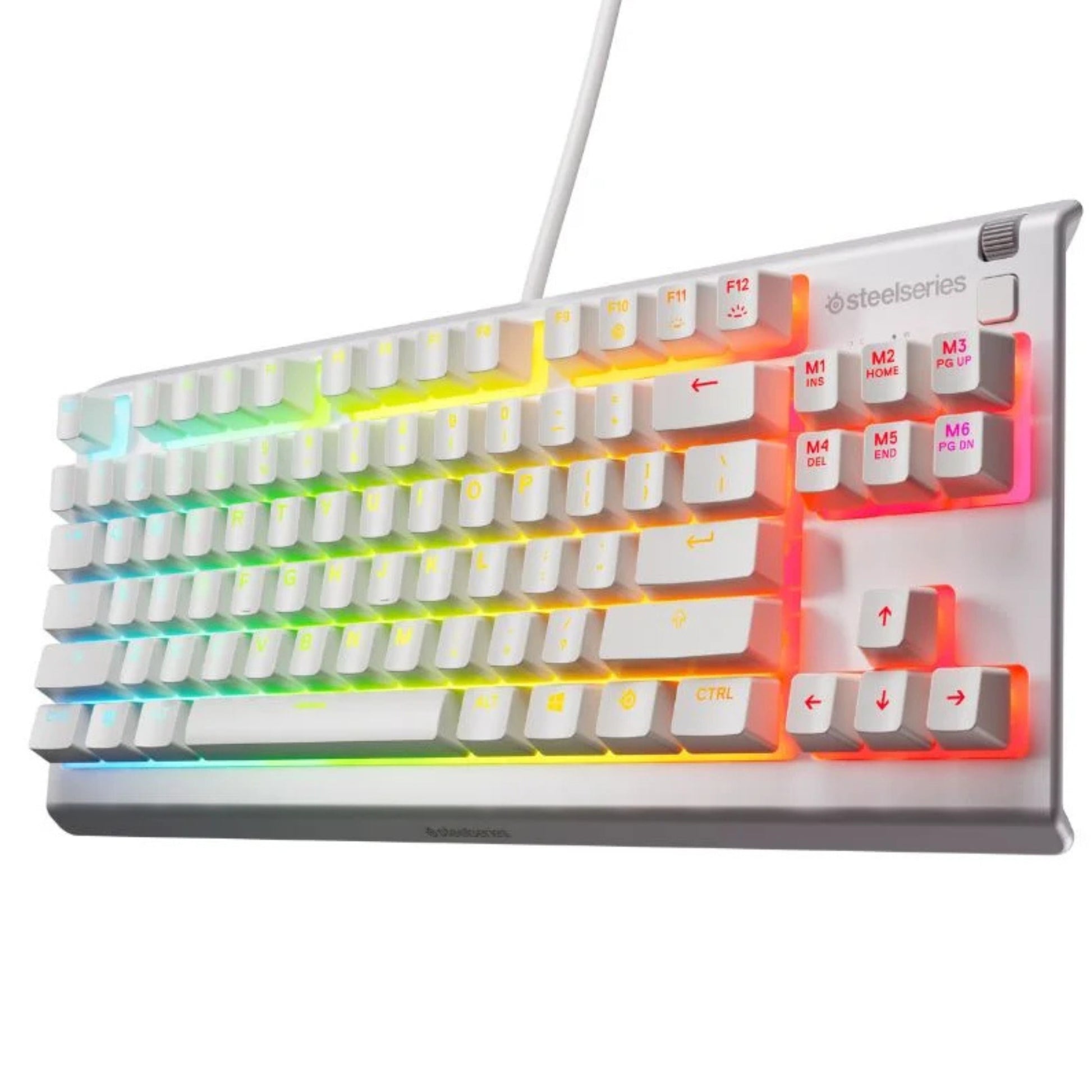 מקלדת גיימינג SteelSeries Apex 3 TKL US LED לבן