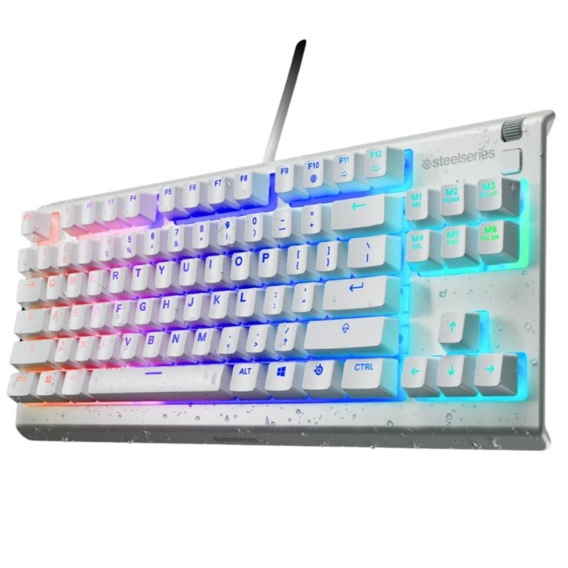 מקלדת גיימינג SteelSeries Apex 3 TKL US LED לבן