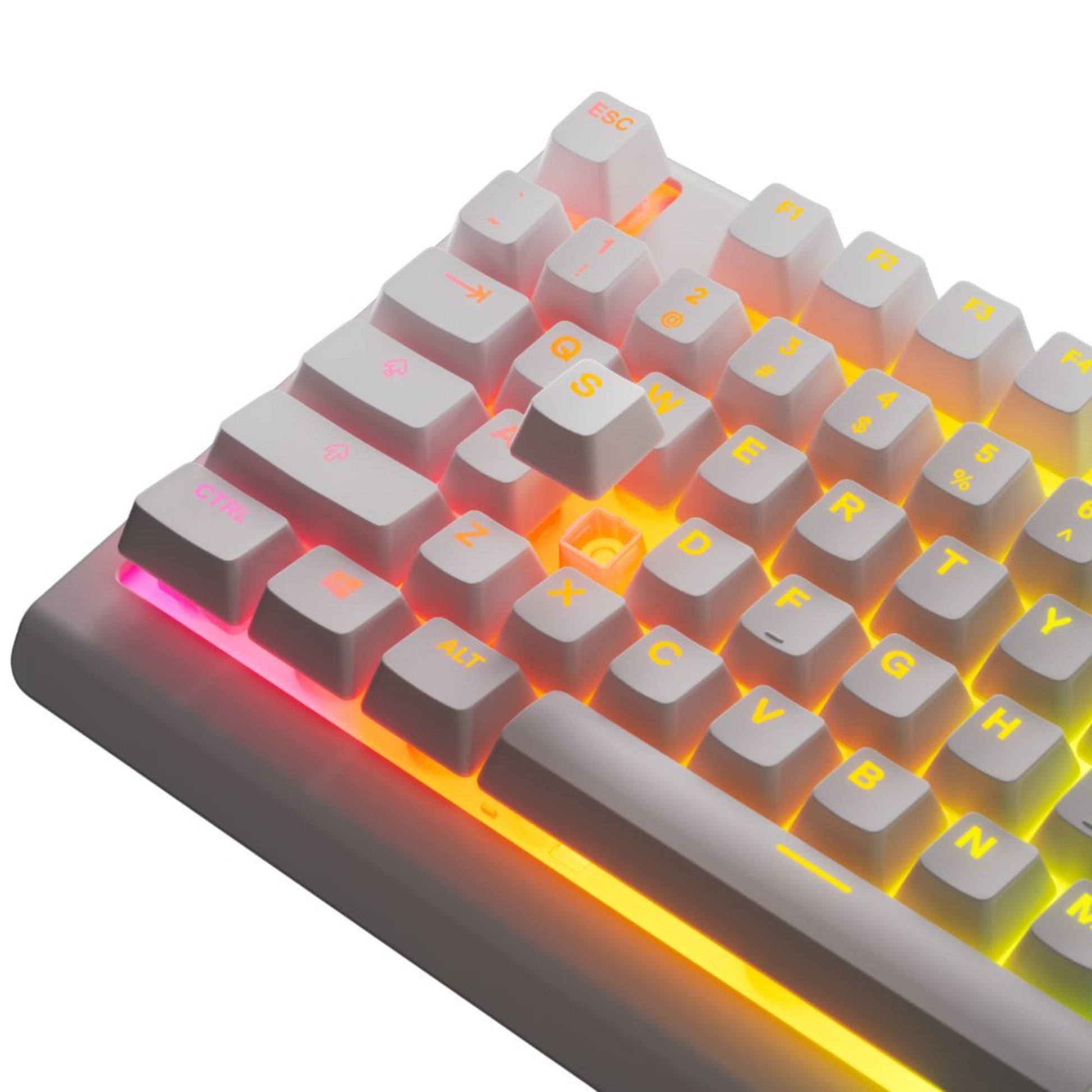 מקלדת גיימינג SteelSeries Apex 3 TKL US LED לבן