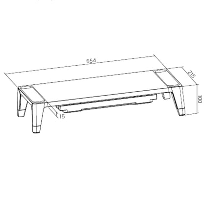 תושבת הגבהה למסך עם מגירה Lumi STB-143
