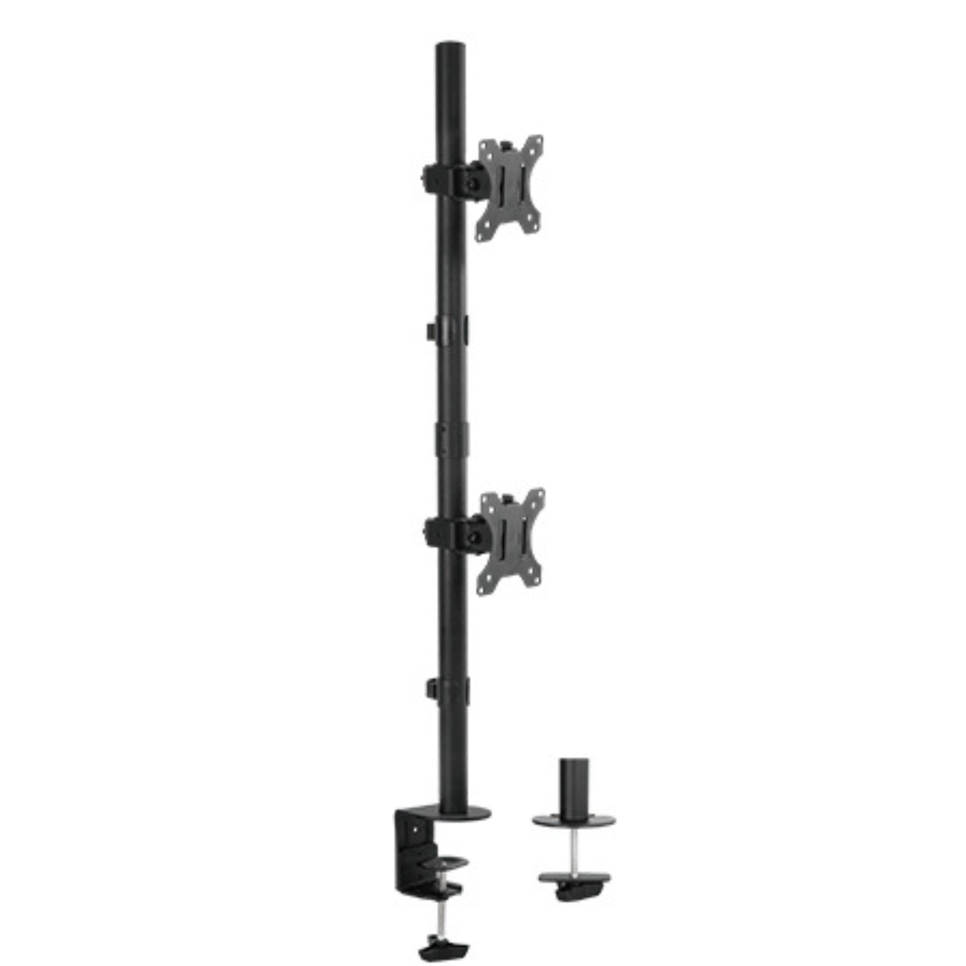 זרוע שולחנית ורטיקלית ל-2 מסכים  Lumi LDT12-C02V