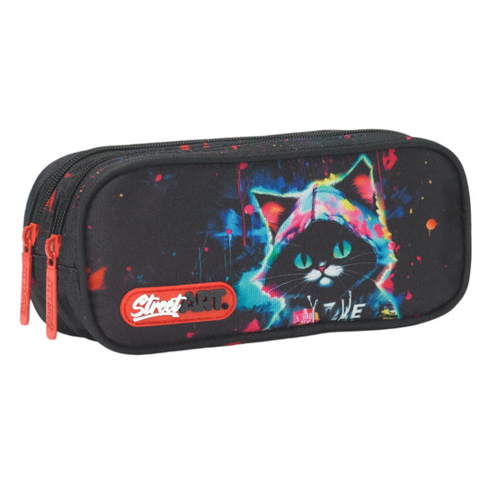 קלמר 2 תאים Street art Cat Urban
