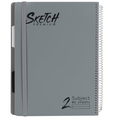 מחברת ספירלה A4 שורה 2 נושאים 80 דף Sketch מעורב צבעים