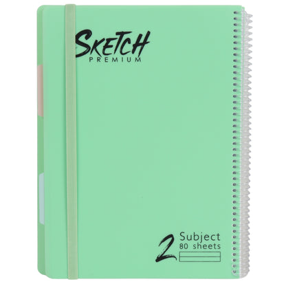 מחברת ספירלה A4 שורה 2 נושאים 80 דף Sketch מעורב צבעי פסטל