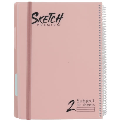 מחברת ספירלה A4 שורה 2 נושאים 80 דף Sketch מעורב צבעי פסטל