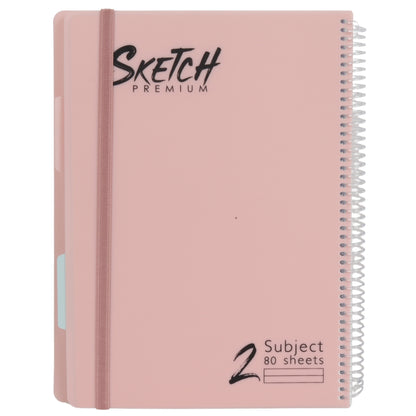 מחברת ספירלה A4 שורה 2 נושאים 80 דף Sketch מעורב צבעי פסטל