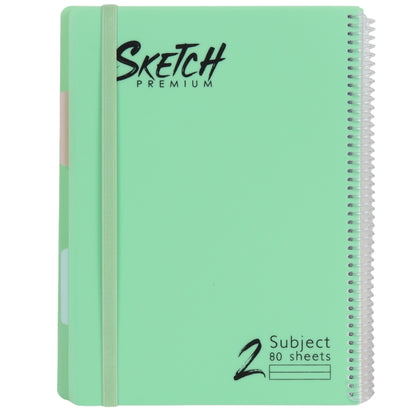 מחברת ספירלה A4 שורה 2 נושאים 80 דף Sketch מעורב צבעי פסטל