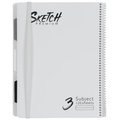 מחברת ספירלה A4 שורה 3 נושאים 120 דף Sketch מעורב צבעים
