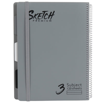 מחברת ספירלה A4 שורה 3 נושאים 120 דף Sketch מעורב צבעים
