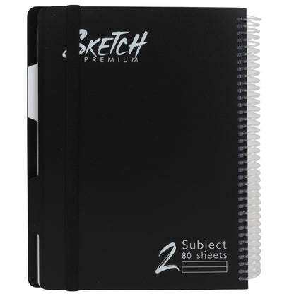 מחברת ספירלה B5 שורה 2 נושאים 80 דף Sketch מעורב צבעים