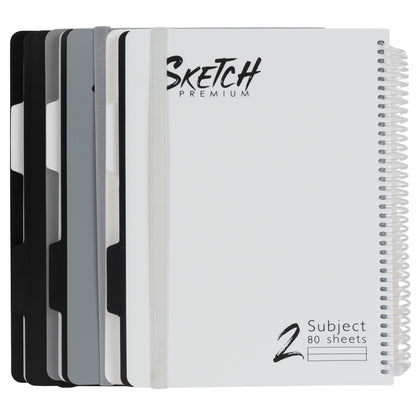 מחברת ספירלה B5 שורה 2 נושאים 80 דף Sketch מעורב צבעים