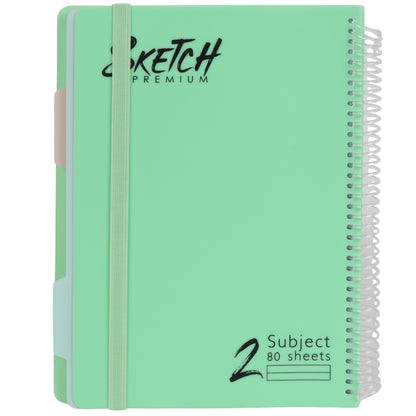 מחברת ספירלה B5 שורה 2 נושאים 80 דף Sketch מעורב צבעי פסטל