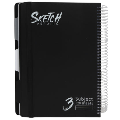מחברת ספירלה B5 שורה 3 נושאים 120 דף Sketch מעורב צבעים