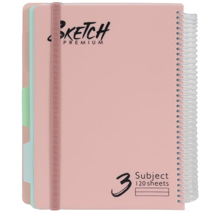 מחברת ספירלה B5 שורה 3 נושאים 120 דף Sketch מעורב צבעי פסטל