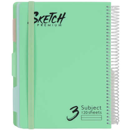 מחברת ספירלה B5 שורה 3 נושאים 120 דף Sketch מעורב צבעי פסטל
