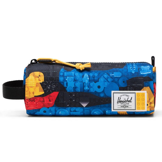 Herschel Lego settlement pencil case scavenger hunt bricks