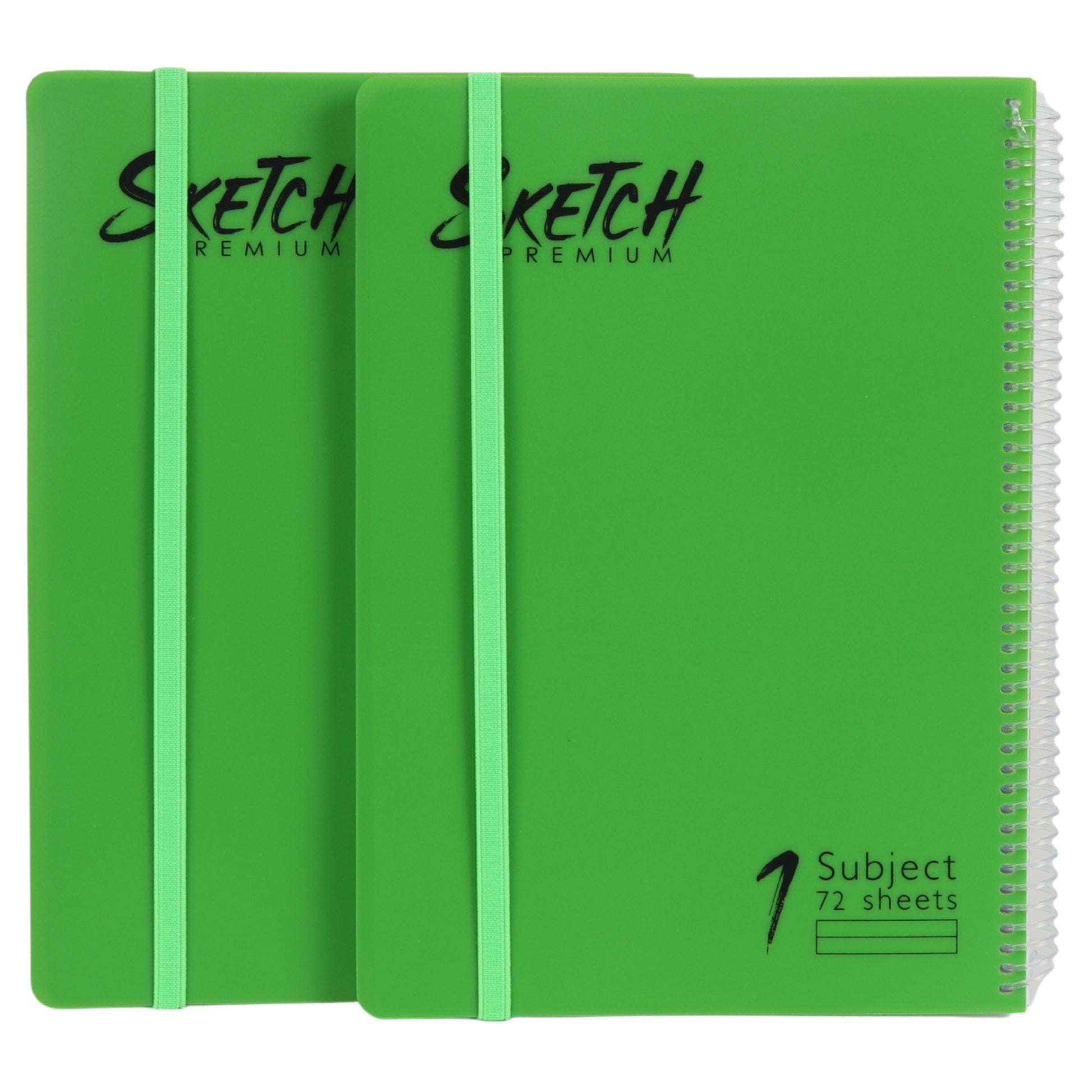 זוג מחברות ספירלה A4 PP עם גומי שורה Sketch מעורב צבעים