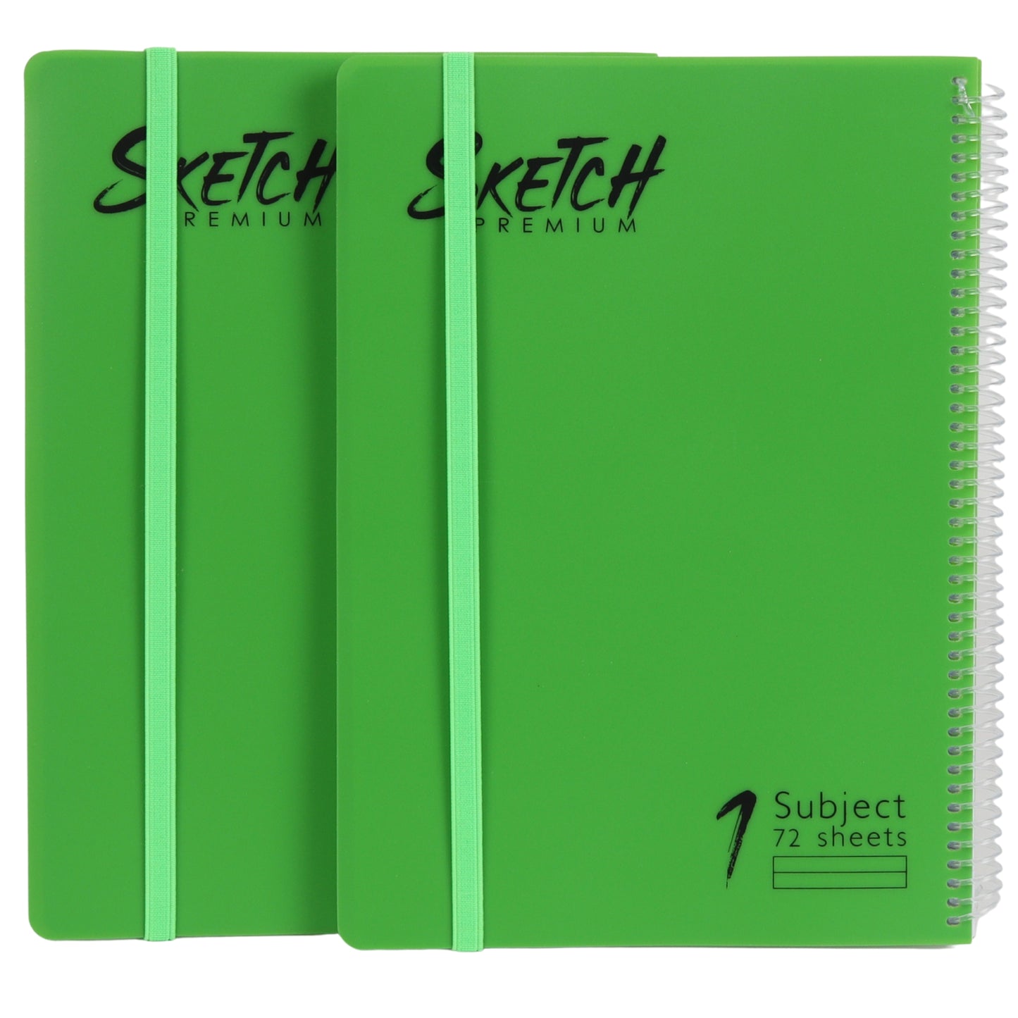 זוג מחברות ספירלה A4 PP עם גומי שורה Sketch מעורב צבעים