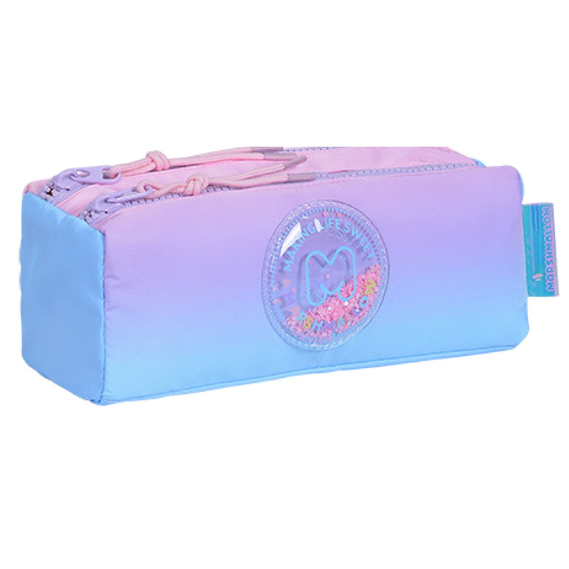 קלמר 2 תאים כיסים Marshmallow