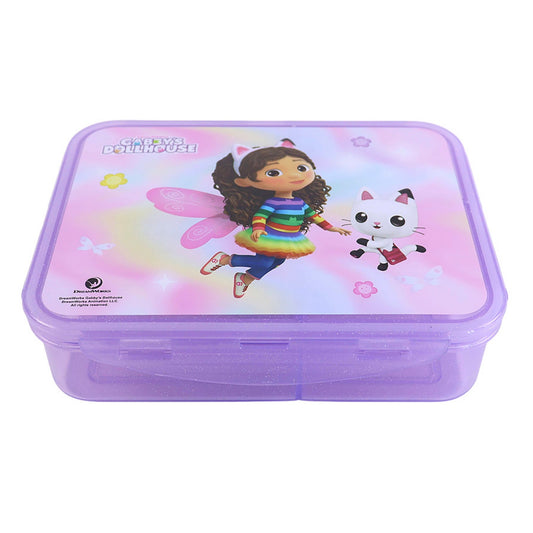 קופסת אוכל מחולקת 4 קליפסים בית הבובות של גבי