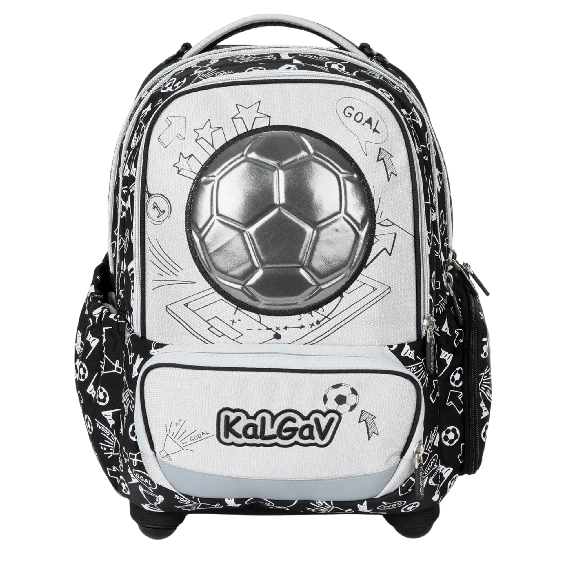 תיק גב אורטופדי  X-Fix Soccer Ball שחור כסוף