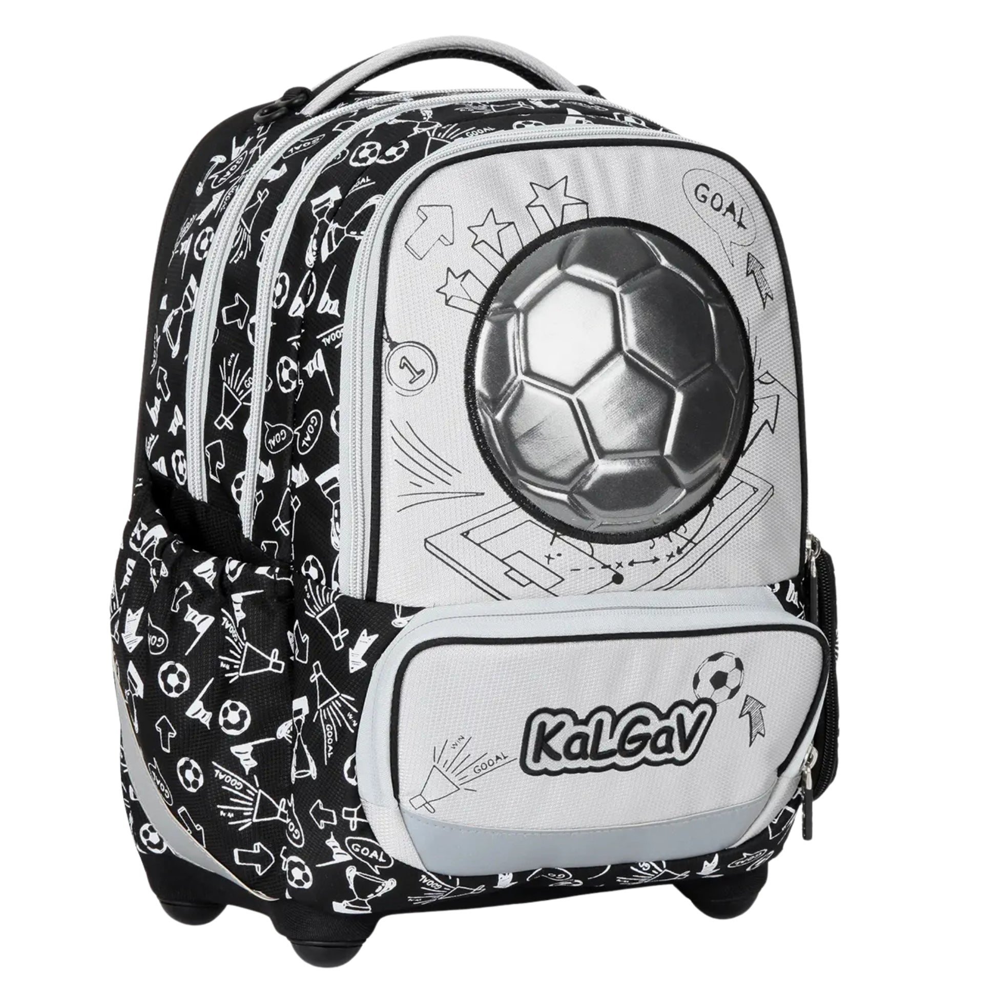 תיק גב אורטופדי  X-Fix Soccer Ball שחור כסוף