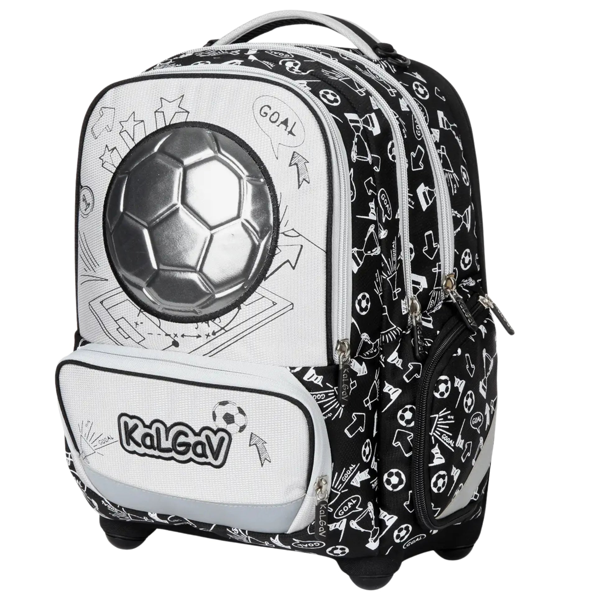 תיק גב אורטופדי  X-Fix Soccer Ball שחור כסוף