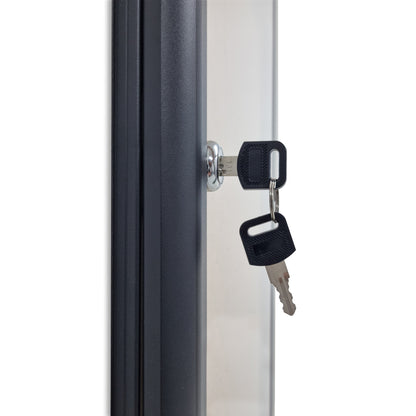 לוח מודעות עם נעילה דלת זכוכית 70/100 ס"מ - Bclear
