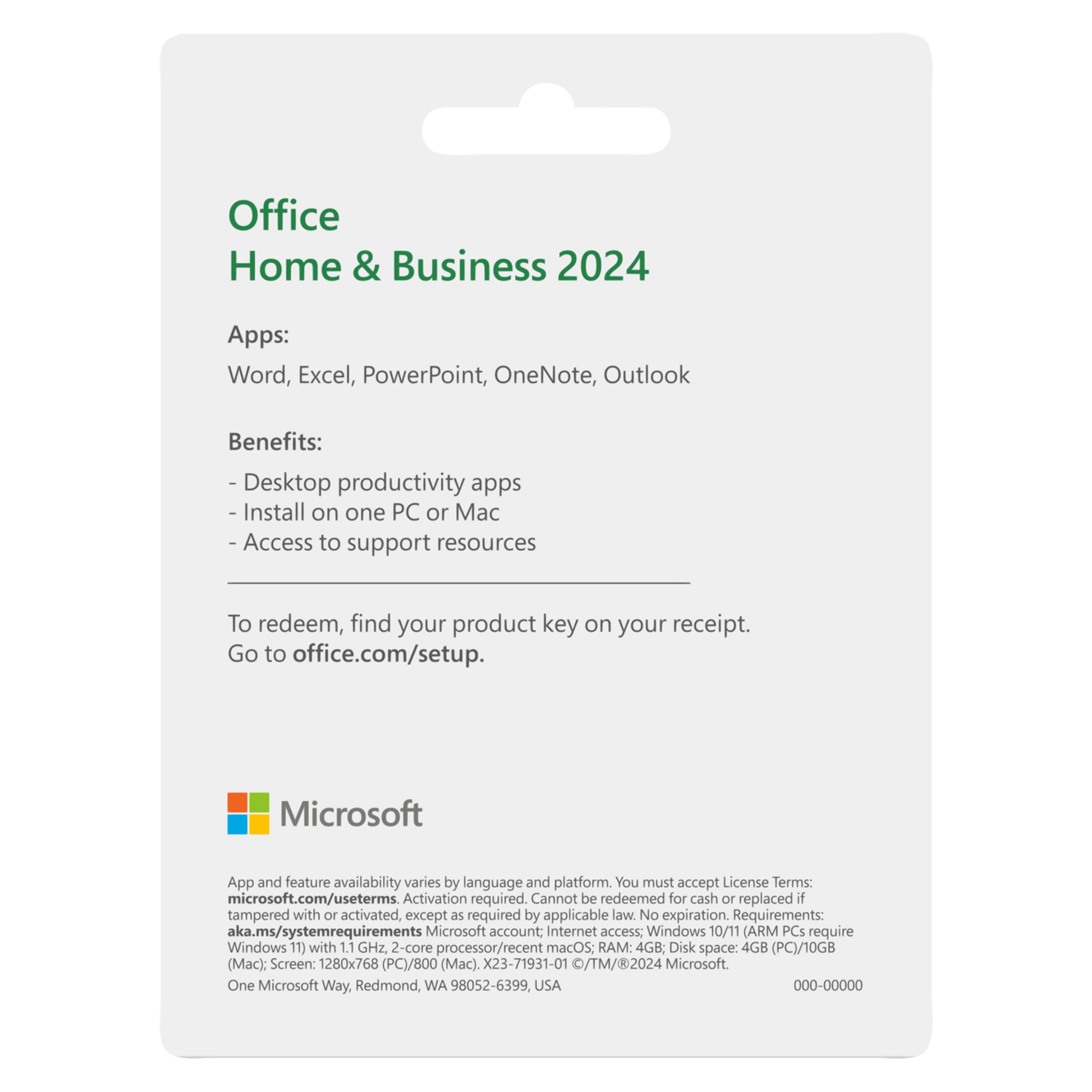 קוד דיגיטלי Microsoft Office Home & Business 2024