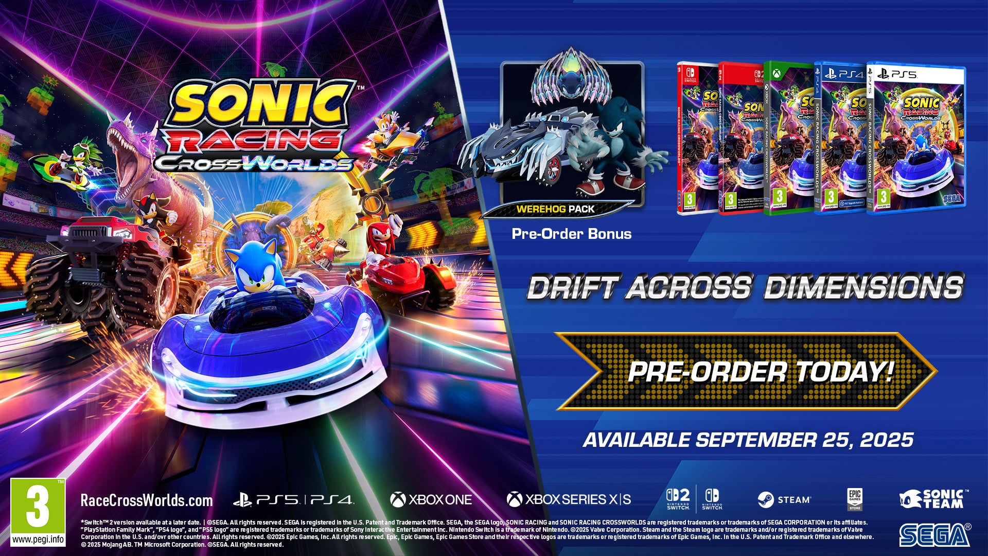 משחק Sonic Racing: Crossworlds Nintendo Switch
