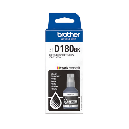 בקבוק דיו שחור מקורי Brother BTD180BK