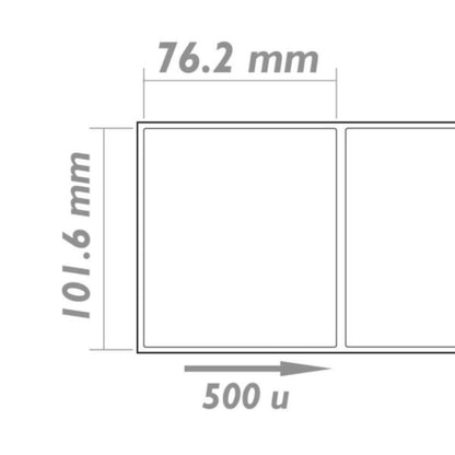 גליל מדבקות לבנות 500 יח' 76.2* 101.5 מ"מ דגם Aimo ZA43500