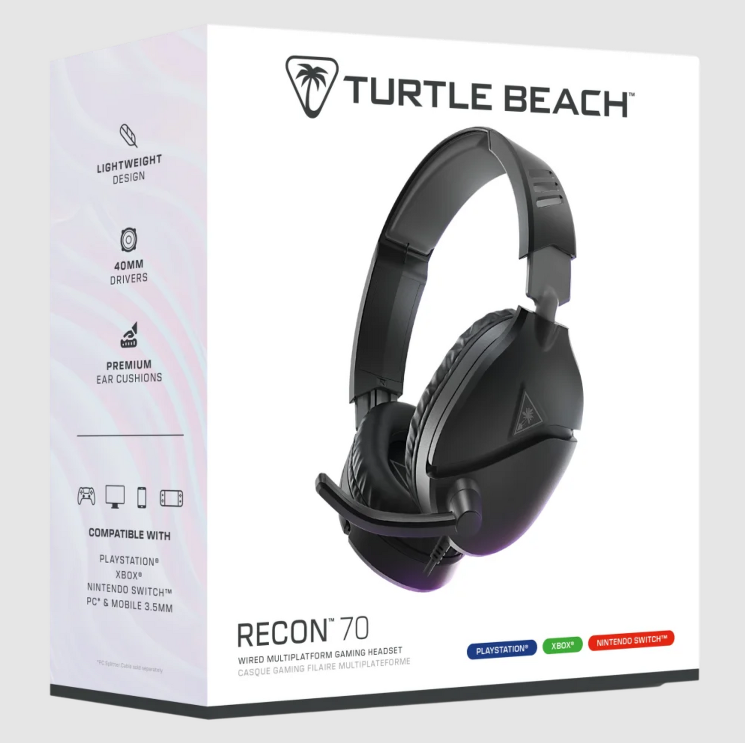 אוזניות גיימינג שחור Turtle Beach Recon 70P Black