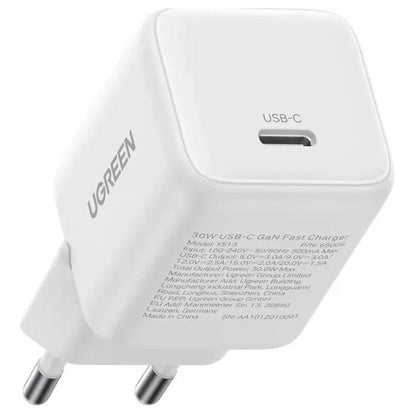 מטען קיר Gan 30W חיבור USB-C וכבל  Ugreen Type-C