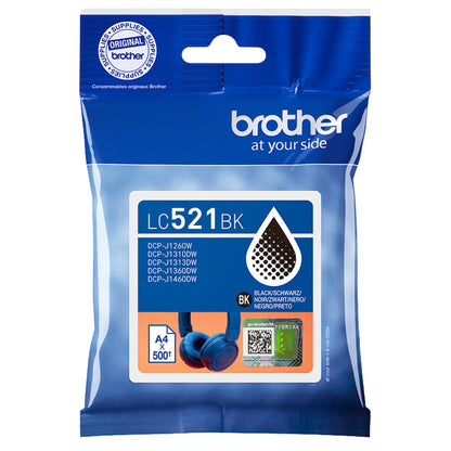 ראש דיו מקורי Brother LC-521BK שחור