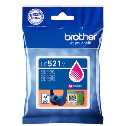 ראש דיו מקורי Brother LC-521M מגנטה