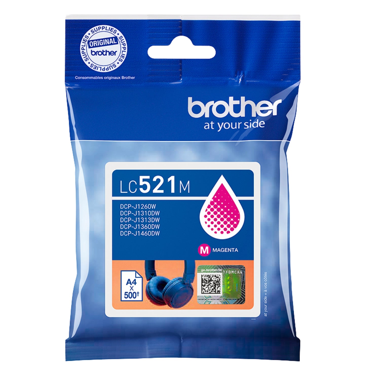 ראש דיו מקורי Brother LC-521M מגנטה