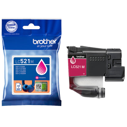 ראש דיו מקורי Brother LC-521M מגנטה