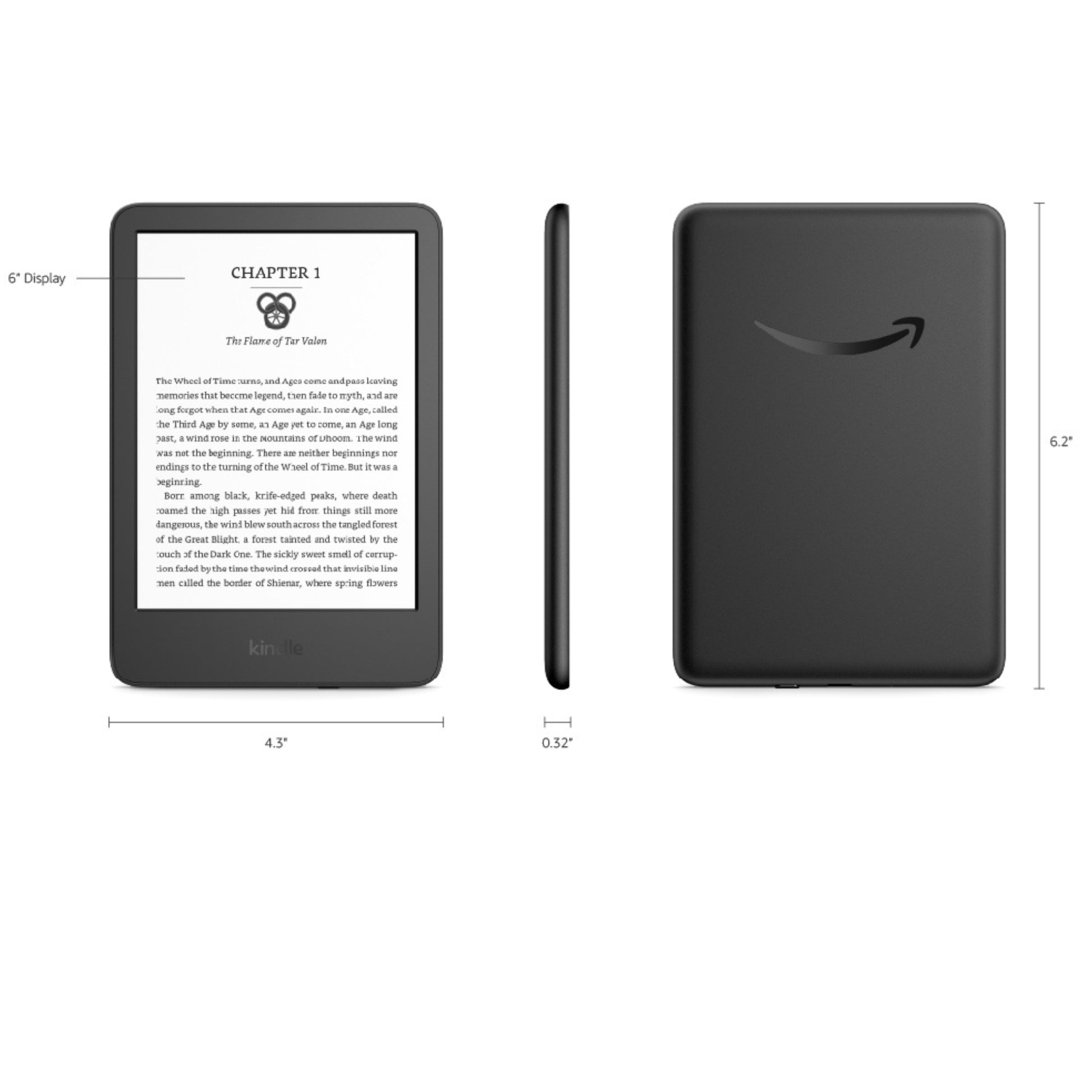 קורא ספרים (2024) Amazon Kindle Touch 16GB-"6