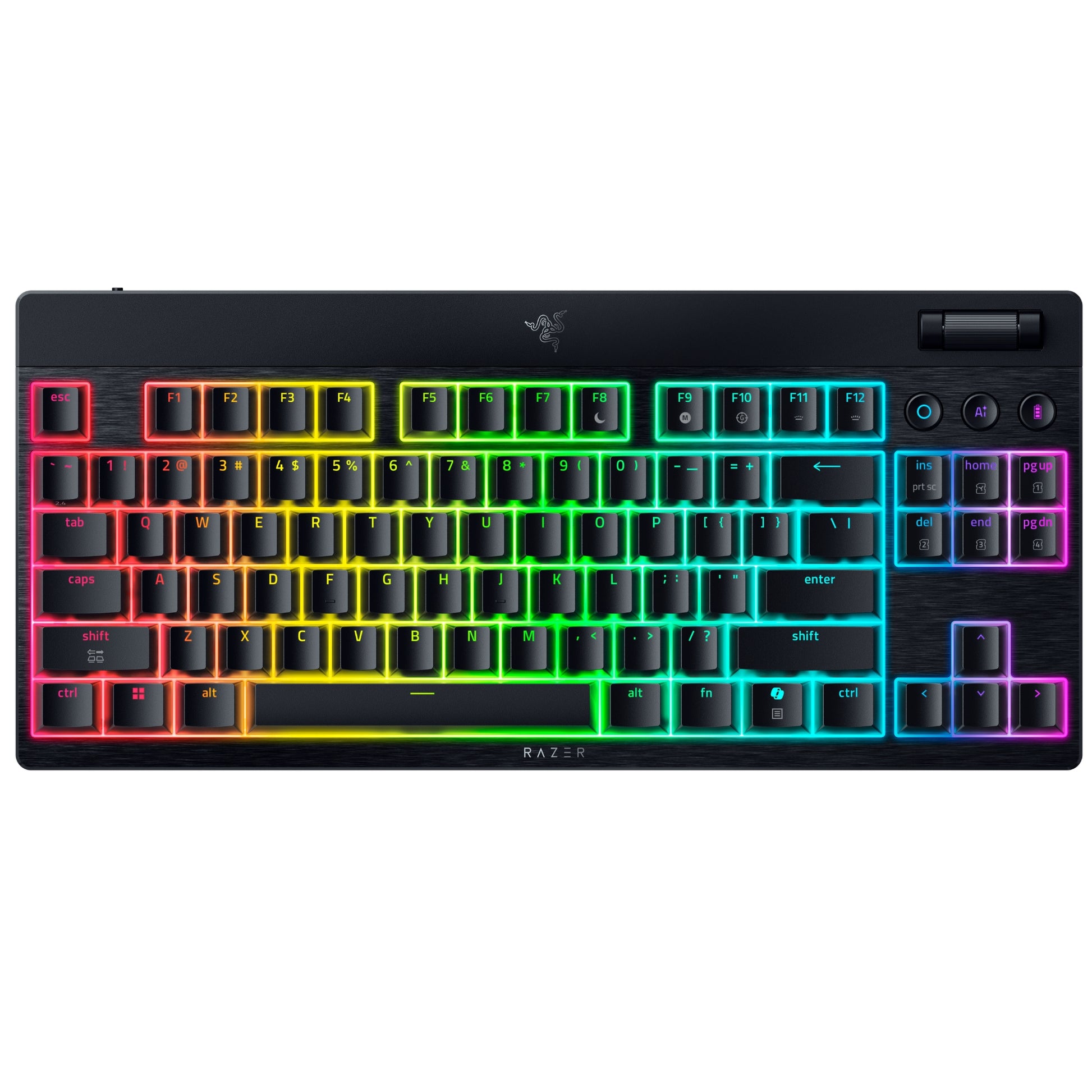 מקלדת גיימינג אלחוטית .Razer Blackwidow V4 TKL Hyperspeed O.S