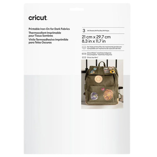 דפי גיהוץ להדפסה Cricut Printable Iron-On Dark Fabrics