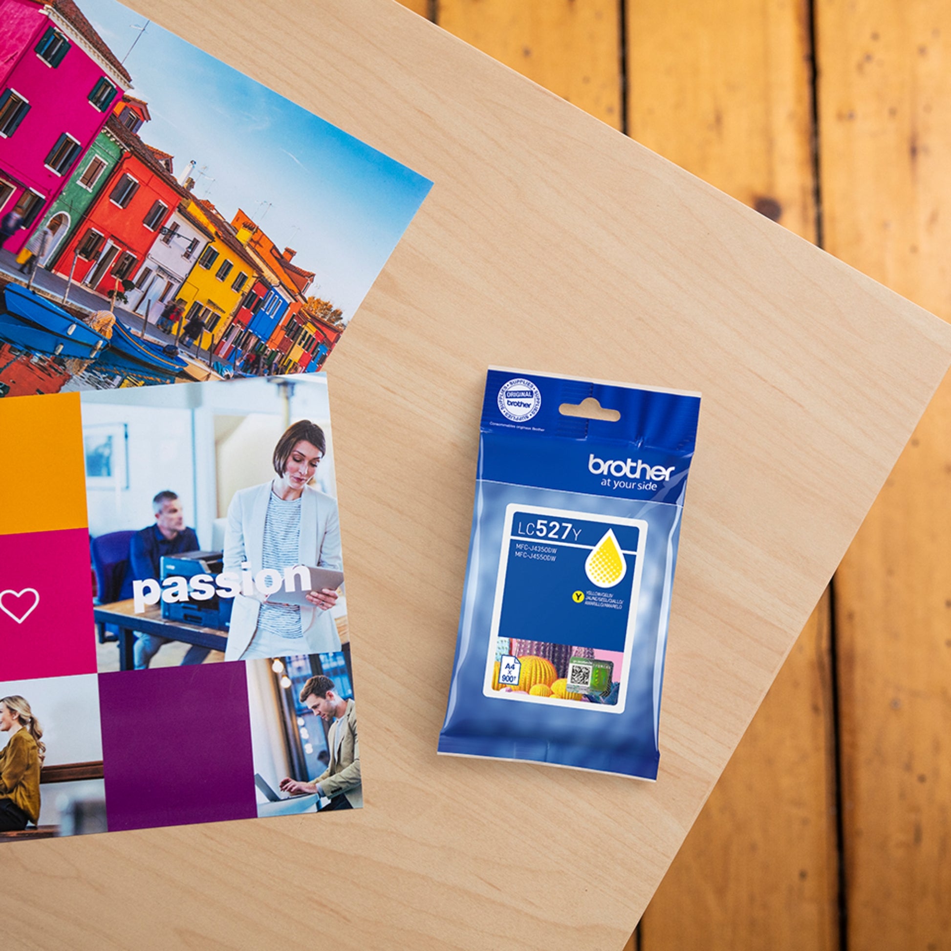 ראש דיו צהוב מקורי 900 דף Brother LC-527Y