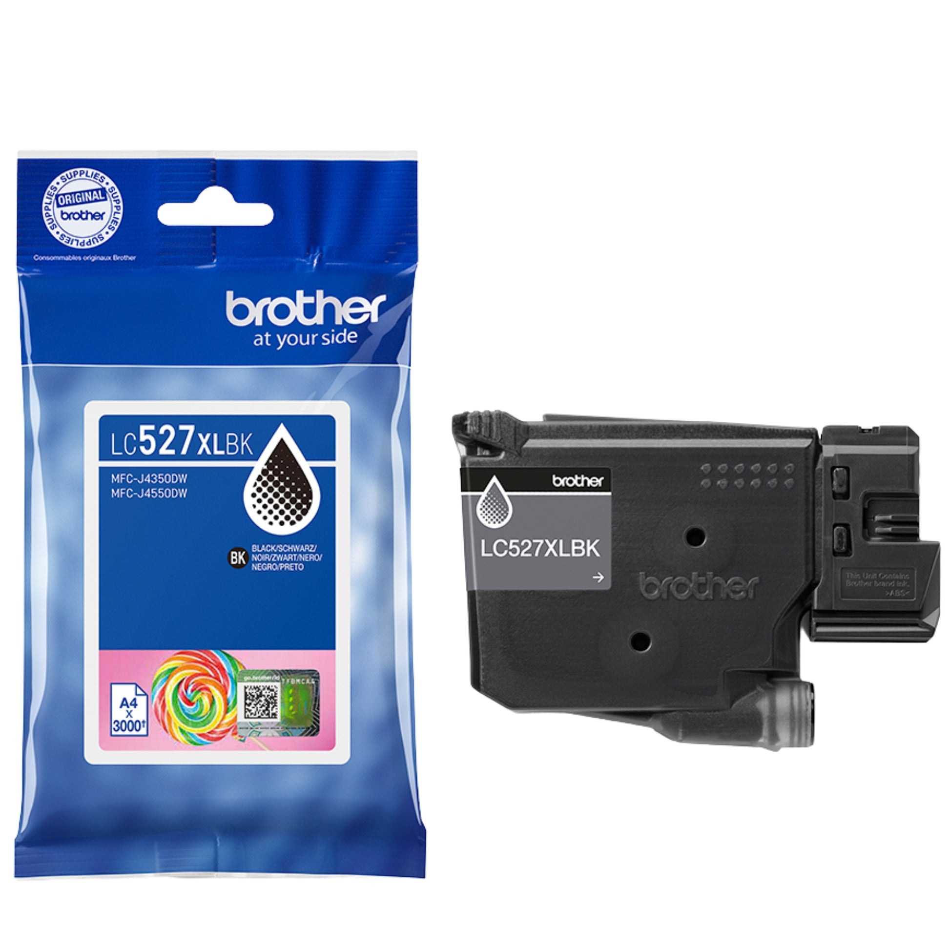 ראש דיו שחור מקורי 3,000 דף Brother LC-527XLBK